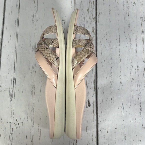 Vionic Dava Boa Blush Pink Snakeskin Nubuck Slide Womens Sandal Size 6.5 - Picture 12 of 13